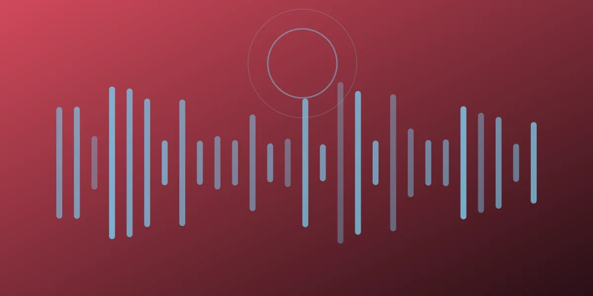 Abstract waveform in violet and teal flowing into a row of glowing calendar slots, representing calls turning into booked meetings