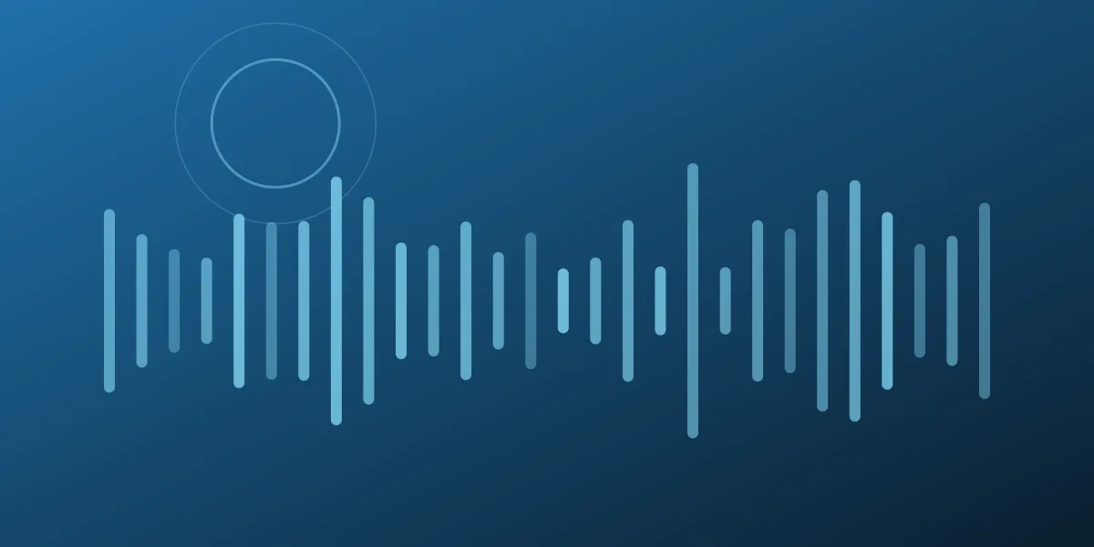 Abstract flowing waveform in deep blue and teal, representing plumbing calls answered around the clock