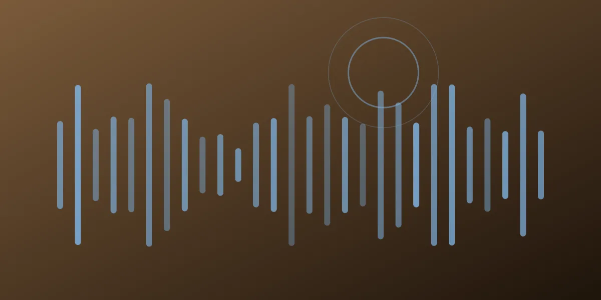 Abstract waveform in slate gray and storm violet with a bright amber crest, representing a surge of roofing calls after a storm